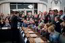 Verdensmester i sjakk Magnus Carlsen under et arrangement i regi sponsoren Arctic Securities der han møtte barna til noen av Arctics gode kunder. Alle foto: Skjalg Bøhmer Vold