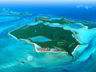 Darby Island, Bahamas, er på 2241 mål. Den har en prisantydning på 40 millioner dollar.