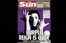Britiske The Sun med en forside som henviser til Prince sitt største album. I tillegg gjør avisen et poeng av at artisten døde på den britiske dronningens 90-årsdag.