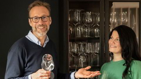 Thomas Giertsen og Merete Bø lager vinpodkast for Dagens Næringsliv.