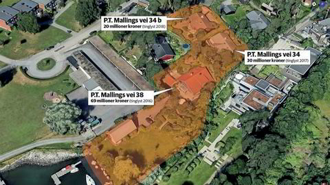 Nummer 34 og 38 i P.T. Mallings vei skal slås sammen, og hoveddelen ligge omtrent der nummer 38 ligger i dag, med en korridor tilbake til en mindre del, omtrent der nummer 34 ligger nå. Nummer 34B skal ifølge planen være en egen enhet på omtrent samme sted, men med kortenden mot havet