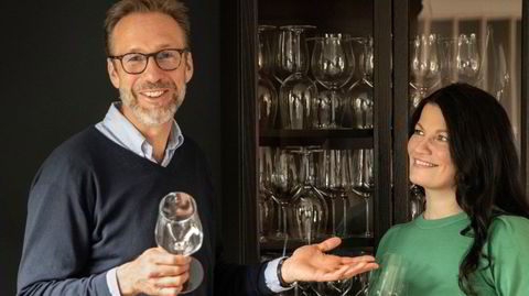 Thomas Giertsen og Merete Bø lager podcast om vin for Dagens Næringsliv.