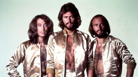Robin (fra venstre), Barry og Maurice Gibb i 1977, året de toppet de amerikanske hitlistene med tre sanger fra filmen «Saturday Night Fever»: «How Deep Is Your Love», «Stayin' Alive» og «Night Fever».