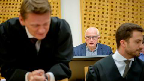 Fra bakerste benk følger gründer Harald Strand rettssaken i Oslo tingrett. Tirsdag rettet advokat Steffen Asmundsson, Strands advokat, kraftig kritikk mot Statoil. Kyrre Tangen Andersen (til høyre) representerer også Neodrill.