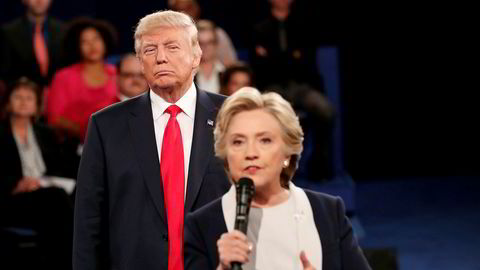 President Donald Trump vil etterforske sin tidligere rival Hillary Clinton. Her fra den etter hvert legendariske duellen mellom de to i St. Louis i oktober i fjor, en måned før Trump vant valget.