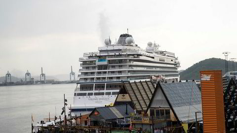 Revierkaia i Bjørvika blir den eneste som blir tilrettelagt for cruisetrafikk i Oslo, om byrådet får det som de vil. Foto: Terje Pedersen / NTB Scanpix