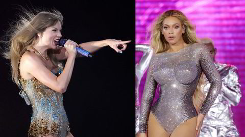 Taylor Swift (til venstre) og Beyoncé er ikke bare popens mest betydningsfulle artister, men også merkevarer som omsetter gigantiske summer. Turneene deres gir store økonomiske utslag for byene som besøkes, men Norge styrer de utenom.