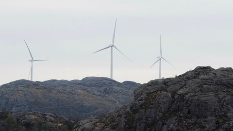 Vindturbiner i Eigersund kommune i Rogaland.