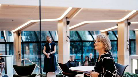 Benedicte Schilbred Fasmer er ansatt som ny konsernsjef i SR-Bank. Hun ble presentert for de ansatte i finansparken i Bjergsted fredag morgen.