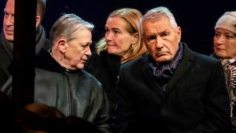 Thorbjørn Jagland er inne i sine siste måneder som medlem i Nobelkomiteen etter å ha sittet i 11 år. Her sammen med komitéleder Berit Reiss-Andersen under Nobels Fredsfest i 2018 da Nadia Murad og Denis Mukwege fikk prisen.