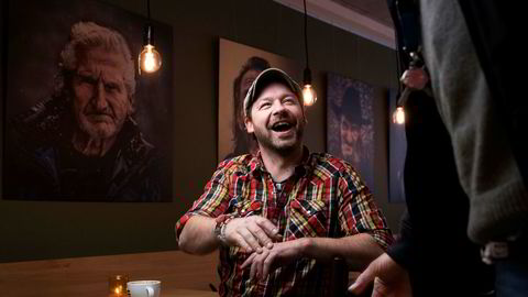 Petter Nyquist på kaffebaren =Kaffe i forbindelse med tv-serien «Petter uteligger: En ny sjanse». Foto: Lars Myhren Holand/TV2