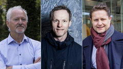 Fra venstre er tidligere Fast-topp Robert Keith, investor Ketil Skorstad og investor Kristian G. Lundkvist. Disse tre, sammen med Edvin Austbø, eier nå samlet over halvparten av aksjene i Thin Film.