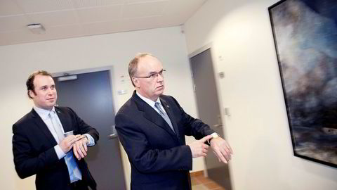Administrerende direktør Johan Martin Ugland (til venstre) og far og eier Johan Benad Ugland mer enn tredoblet overskuddet i J.B. Ugland-konsernet i fjor – og firedoblet utbyttet.