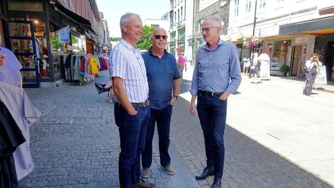 Terje Gunnulfsen (fra venstre) er siste tilskudd til selskapet som kun jobber med å finne nye eiere til selskaper som typisk er eid av aldrende gründere. Her med initiativtager Roald Støle og daglig leder Jan Rune Andås.