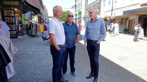 Terje Gunnulfsen (fra venstre) er siste tilskudd til selskapet som kun jobber med å finne nye eiere til selskaper som typisk er eid av aldrende gründere. Her med initiativtager Roald Støle og daglig leder Jan Rune Andås.
