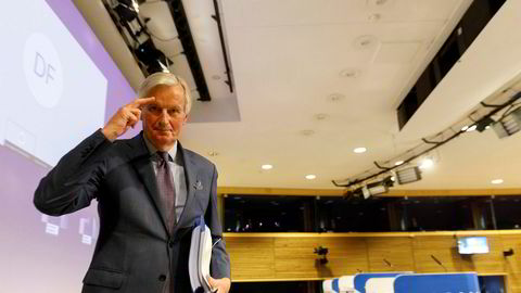 EUs sjefforhandler Michel Barnier var fredag ettermiddag frustrert over brexitforhandlingene.