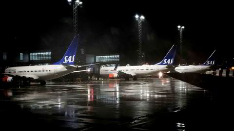 SAS-piloter setter hardt mot hardt. Her fra Oslo lufthavn.