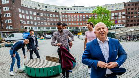 Jan Søby Oftedal (fra venstre), Jørn Skogsrud, Shafi Adan, Anders Gill, Arne Kvale og Bård Schumann starter et selskap som skal forenkle boligsalg.