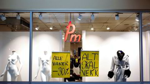 Kleskjeden Pm Mote gikk konkurs i oktober 2018. Her fra en av kjedens tidligere butikker på Manglerudsenteret i Oslo.