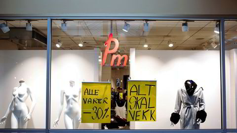 Kleskjeden Pm Mote gikk konkurs i oktober 2018. Her fra en av kjedens tidligere butikker på Manglerudsenteret i Oslo.