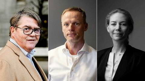 Flere kjendisinvestorer har slengt seg på Pexip-bølgen på børsen. Fra venstre er forvalter Jan Petter Sissener, investor Ketil Skorstad og Helene Sundt som er største eier i Sundt as.