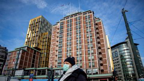 I Oslo, her fra Jernbanetorget med storhotellet Clarion Hotel The Hub i bakgrunnen, gikk salget av hotellrom ned med over 84 prosent i påsken.
