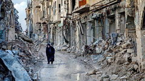 Krigen i Syria er inne i sitt syvende år. Bildet viser ruinene i Aleppo.