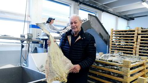 Anders Pedersen, som etter salget av oppdrettsselskapet Fjordlaks Aqua for en milliard i fjor, konsentrerer seg om klippfiskproduksjonen her i Ålesund og ved to anlegg i Nord-Norge.