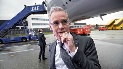 SAS-sjef Rickard Gustafson trenger et stort milliardbeløp fra eierne for å ta selskapet gjennom koronakrisen, og åpner for å få Norge med. Her fra mottagelsen av langdistanseflyet Airbus A350 i København på tampen av fjoråret.