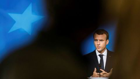 Frankrikes president Emmanuel Macron har gjort oppstramming av EUs utstasjoneringsdirektiv til en politisk kampsak. Her er han på EU-toppmøtet i Brussel fredag.