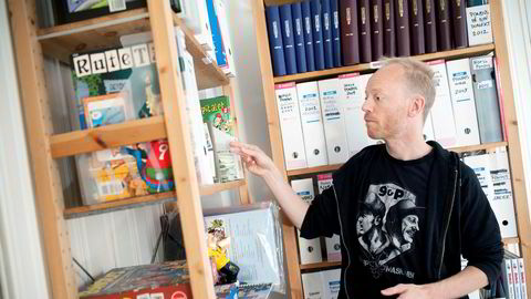 Tegneserieagent Håkon Strand er deleier i Pondus-selskapet sammen med tegneserieskaper Frode Øverli. Fjorårets regnskap viser et svakere resultat enn tidligere.