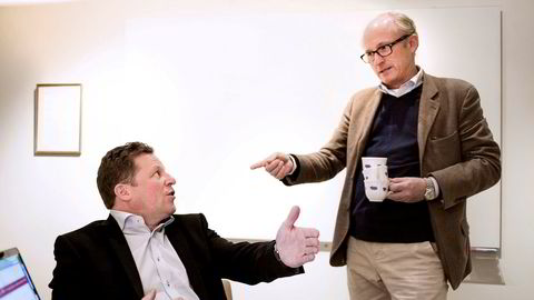 Christen Ager-Hanssen (til venstre) med kollega Mats Qviberg.