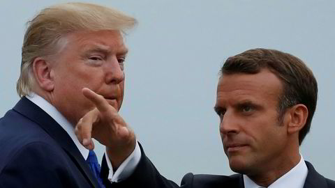 Frankrikes president Emmanuel Macron advarte president Donald Trump om at IS kan gjenoppstå. Bildet er fra da de møttes på G7-toppmøtet i august.