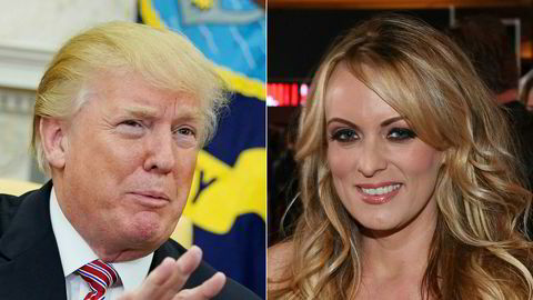 Donald Trump avviser både å ha hatt et forhold og ha betalt hysjpenger til Stormy Daniels.
