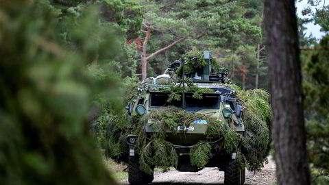 Det finske pansrede terrengfartøyet Patria under en felles finsk-svensk øvelse på Gotland ifjor. Nå vil de to landene også samarbeide tettere med USA.