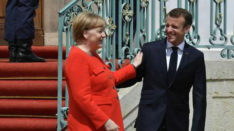 Tysklands forbundskansler Angela Merkel og Frankrikes president Emmanuel Macron forsøker å finne veien fremover for EU.