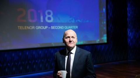 Konsernsjef Sigve Brekke i Telenor la tirsdag morgen frem tallene for årets andre kvartal.