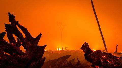 I november 2015 var det branner i Palangkaraya i Indonesia etter tørketid som en følge av El Niño.
