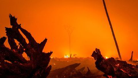 I november 2015 var det branner i Palangkaraya i Indonesia etter tørketid som en følge av El Niño.