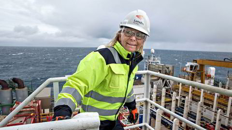 – Forslaget om halvering av friinntekt er litt overraskende, sier sjef i Lundin Norway, Kristin Færøvik. Her på boreriggen Leiv Eriksson i Barentshavet.