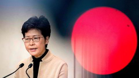 Hongkongs øverste leder Carrie Lam sier lokalvalget viser en misnøye med byregjeringen