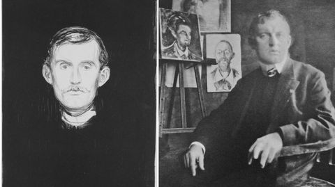 Gjennom karrieren malte Edvard Munch seg selv en rekke ganger. «Selvportrett med knokkelarm» er nok det mest kjente.