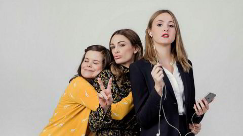 Nestenuhellet. Fra venstre: Ida (Kjersti Tveterås), Camilla (Jenny Skavlan) og Siri (Renate Reinsve), folkehøyskolevenninner som «snubler inn i 30-årene» i første og eneste sesong av NRK-serien «Nesten voksen».