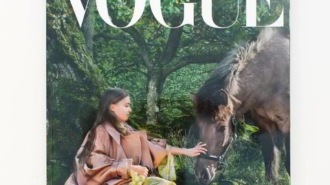 Eksklusivt. Vogue fokuserer på bærekraft og er i hovedsak digitalt. Vil du ha den trykte utgaven med Greta Thunberg på omslaget, må den bestilles i posten.
