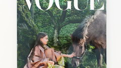 Eksklusivt. Vogue fokuserer på bærekraft og er i hovedsak digitalt. Vil du ha den trykte utgaven med Greta Thunberg på omslaget, må den bestilles i posten.