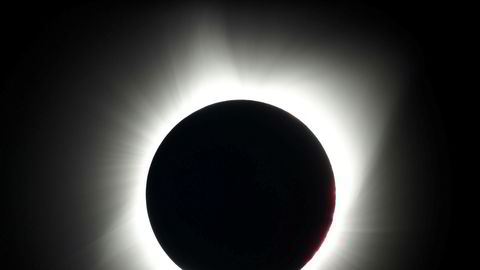 Solformørkelsen, her sett fra Redmond i Oregon.