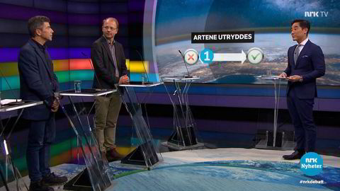I programmet Debatten på NRK spurte programleder Fredrik Solvang: Blir kloden ubeboelig? Blir artene utryddet? Svarene var beroligende.