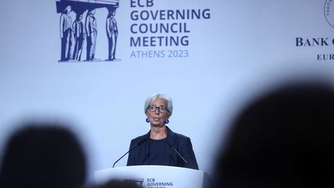 Sentralbanksjef Christine Lagarde i Den europeiske sentralbanken (ECB).