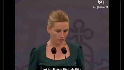 Dansk Folkepartis KI-genererte video av statsminister Mette Fredriksen som ville avskaffe diverse høytider, har skapt debatt i vårt naboland.