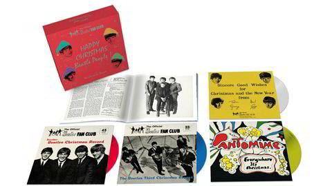 Beatlesboks. The Beatles var glad i sine fans, og de var glade i dem. Medlemmer av fanklubben fikk tilsendt en single hver jul, med musikk og alskens dilldall. Nå er disse for første gang tilgjengelig for allmennhenten i bokssettet «The Christmas Records»